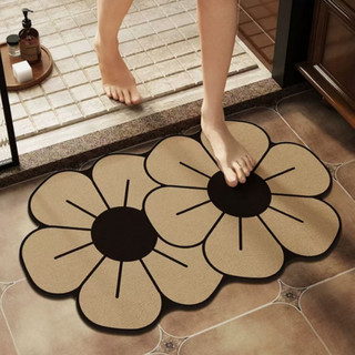 Diatom mud light luxury french bathroom floor mat door mat
