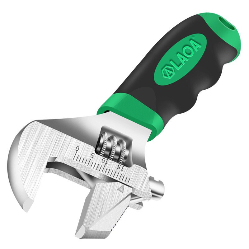 Old A large opening short handle adjustable wrench 6 inch 8 inch multifunctional water heater appliance repair pipe adjustable wrench