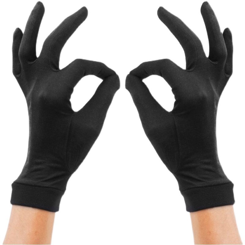 Knitted genuine silk gloves 100 mulberry silk sunscreen for riding anti-UV jewels Show silk armguard film 