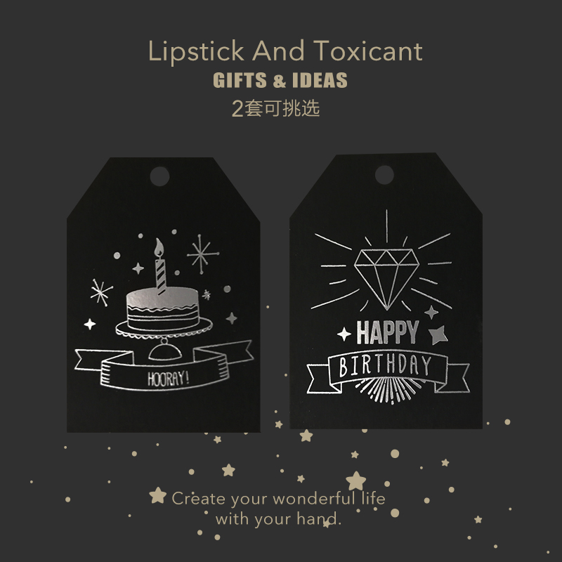 giftsideas Gift tag Hot silver Business gift tag card blessing card Gift packaging