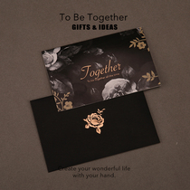 giftsideas Golden Rose greeting card Business gift message card Birthday gift blessing card Creative high-end