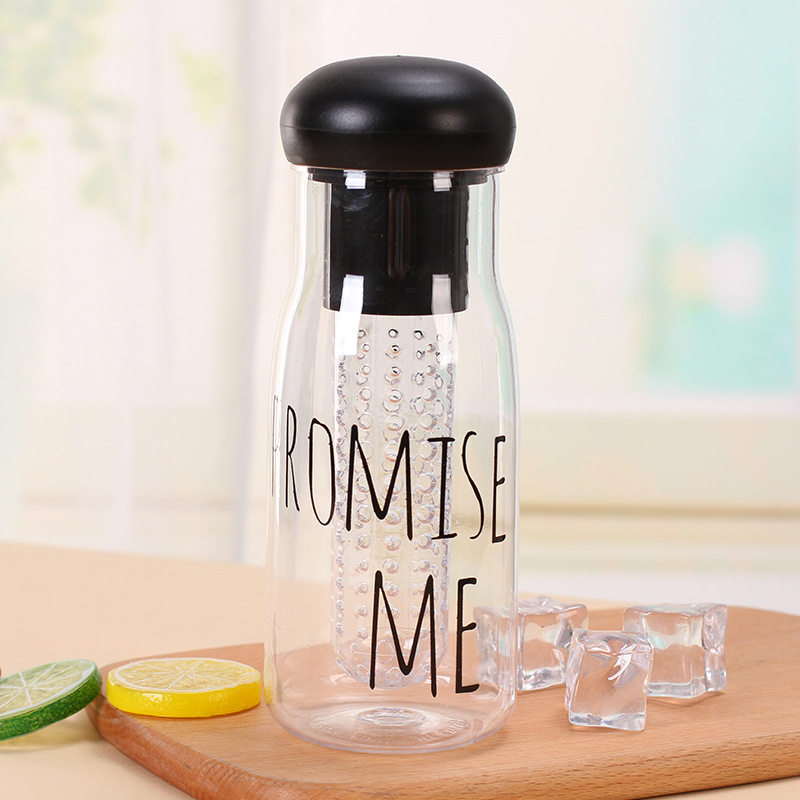 Korea Promise me plastic cup Quan Chi Dragon glass fruit tea my bottle lemon cup