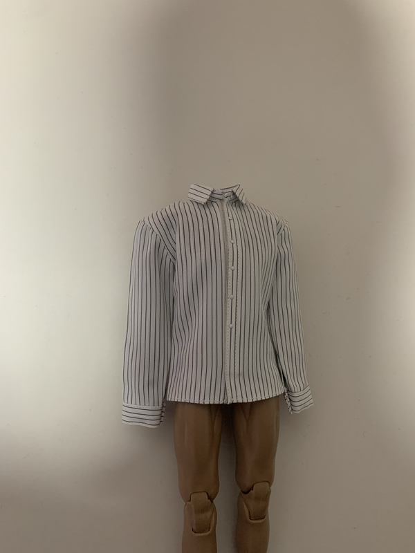 In-Stock Toycenter Action Figure 1/6 Black Striped White Shirt 6-Inch Doll Shirt Can Be Paired with Batman