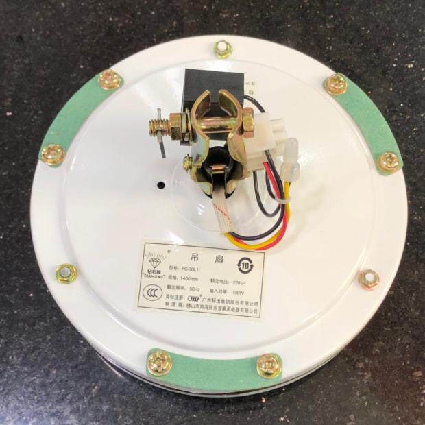 Потолочный вентилятор 钻石吊扇铁叶56寸三五叶白绿色工业家用客厅餐厅吊式电风扇1400mm