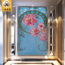 Art mosaic background wall self-adhesive porch wall sticker wall painting aisle decorative painting wall tile living room