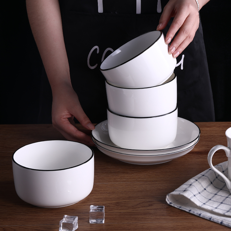 Use of a single set of bowls plates gift boxes gifts to use tableware Nordic ceramic Bowl home ideas for the job