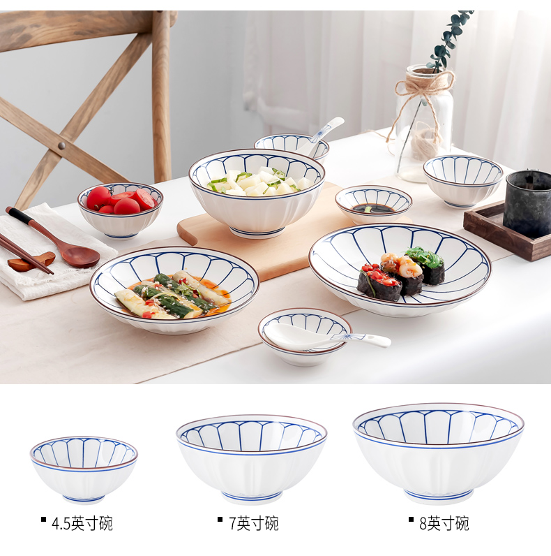 Ceramic bowl individual Japanese tableware portfolio line type restoring ancient ways suit dish one soup bowl food bowl bowl plate