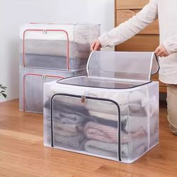 Clothes Storage Box Wardrobe Organization Box Household Foldableable Waterproof and Moisture-Proof Clothing Quilt Storage Basket Bag