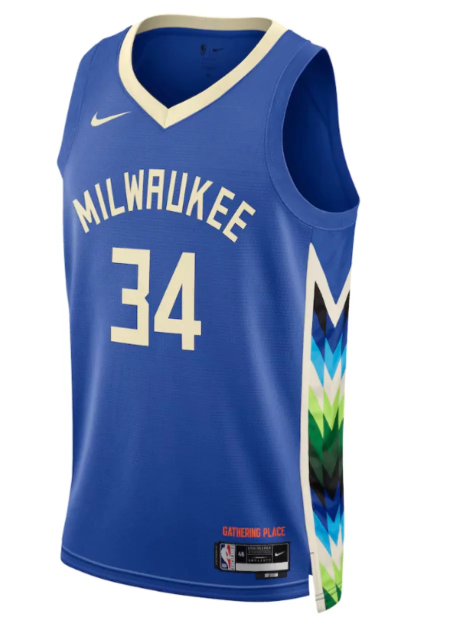 Подлинный Milwa Bucks Dri-Fit 34 Alphabet Ge Adto Kunbo мужская майка быстрая сушка