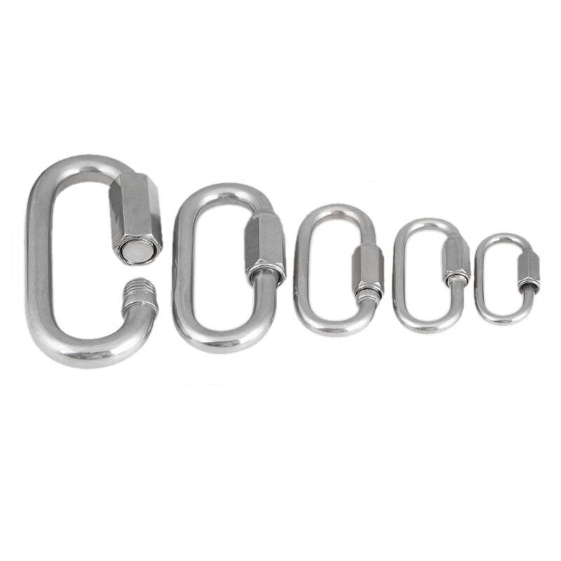 Authentic 304 Stainless Steel Quick Succession Ring Connection Ring Runway Buckle Rock Climbing climber Climbing Buckle Chain Strip Buckle Ultra-linked buckle Rong Hui