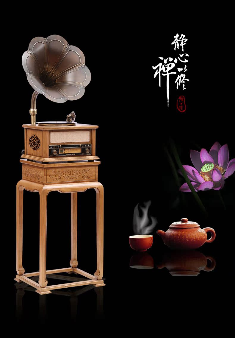 đầu đĩa than linn klimax lp12	 [Vannies] New Zen 玑 Big Horn Retro Phonograph lp Bản ghi vinyl cơ học mua đầu đĩa than