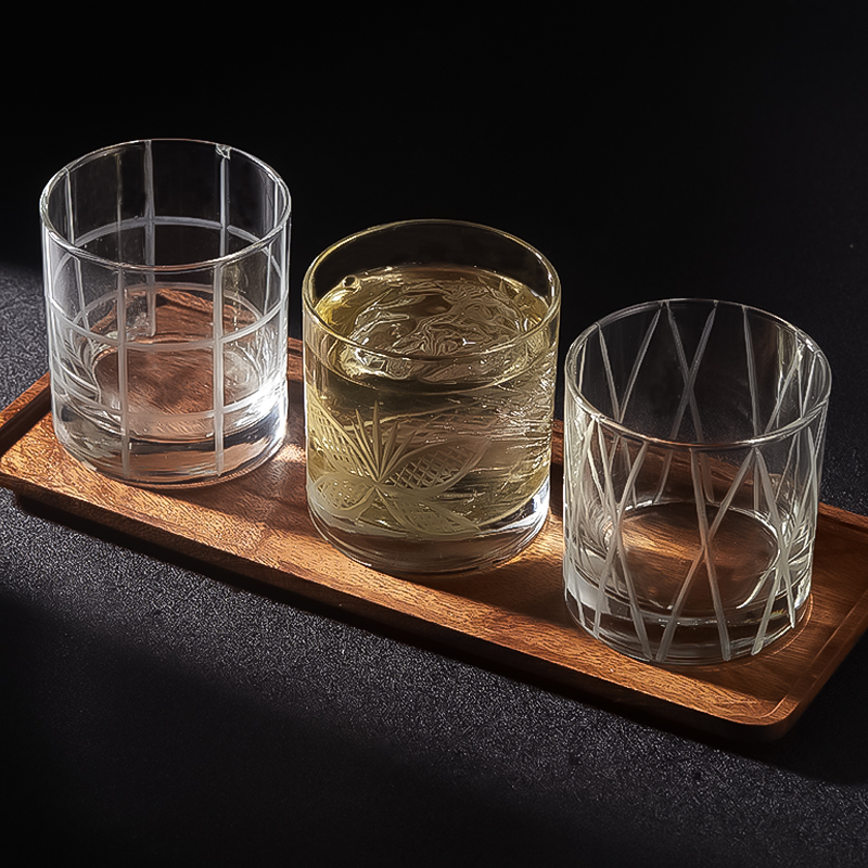 Bar soul Libby glass 310 ml whiskey glass Rock Classical Cocktail engraved spirits glass