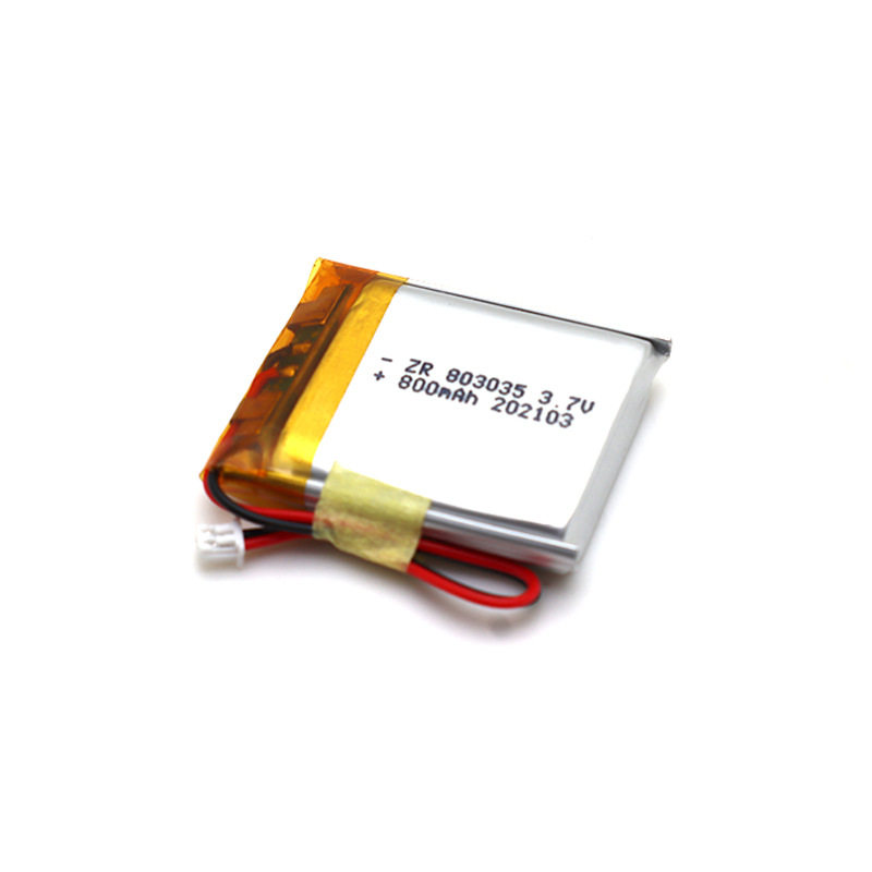 耐高温80&deg;锂电池803035-800mah-3.7V型号手套音响发热音