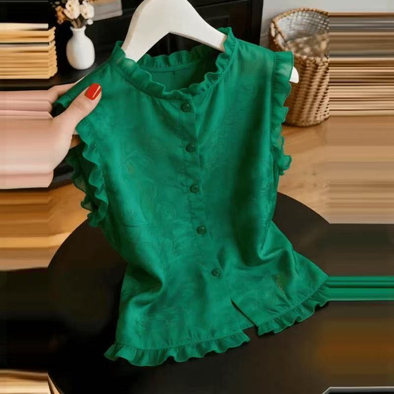 2026 Spring New Fashion Versatile Slimming Sleeveless Age-Reducing Embroidered Tank Dress Stylish Top Chinese Style Jacquard