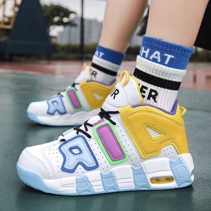 Pippen basketball shoes Air Force 1 thick-soled basketball shoes high-top men's and women's air-cushion youth student sports shoes