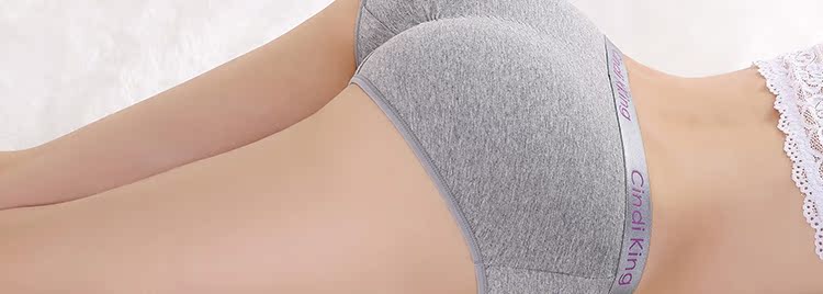 Quần lót nữ màu thắt lưng cotton tóm tắt cotton tự nhiên thoáng khí mùa hè quần hip túi hông nhiều màu CK05 quần sịp đùi
