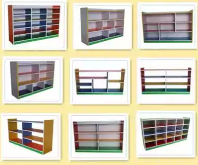 Kindergarten school bag cabinet Children's combination toy shoe cabinet Sundries cabinet Wooden toy rack storage cabinet Special offer