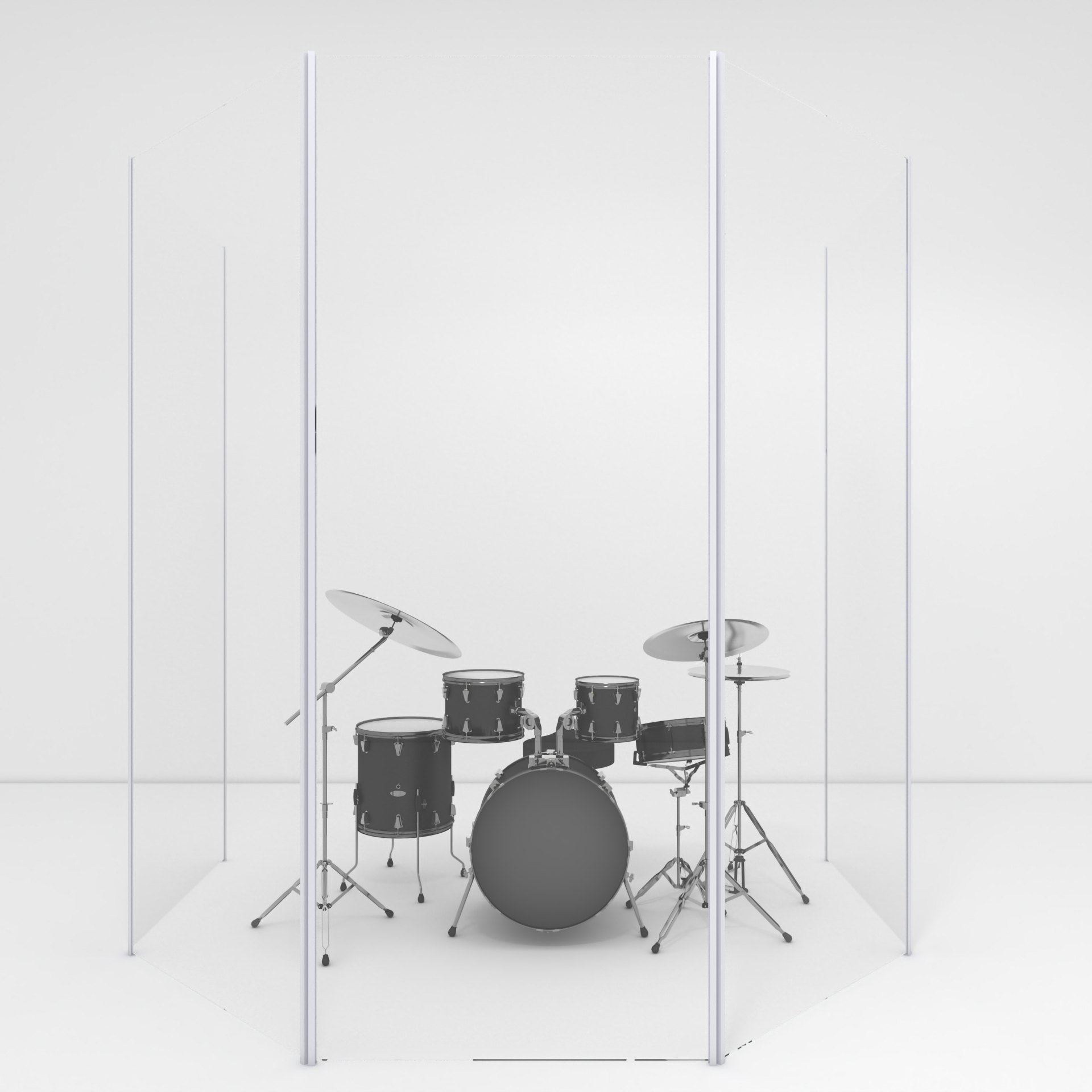 Acrylic plate drum soundproof screen jazz drum soundproof board musical instrument soundproof cover drum room drum shield noise reduction stage