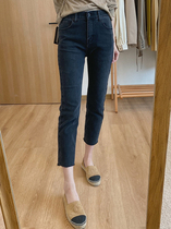 Special Cabinet Big Code Straight Cylinder 90% Jeans Woman High Waist Fat Younger Sister Fall 2021 New Elastic Hip Thigh Coarse Woman