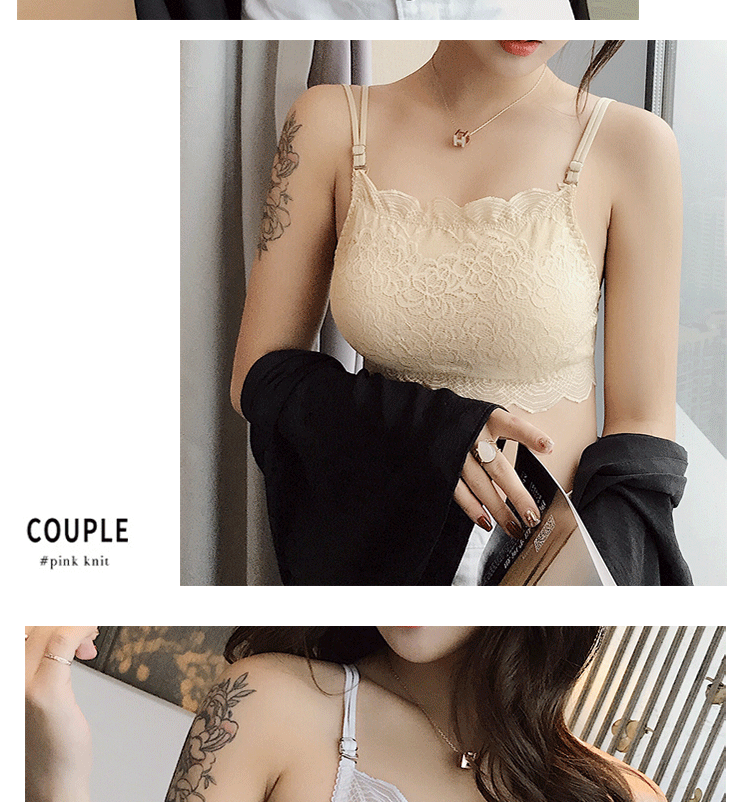 Xianqimei trở lại đồ lót nữ ống hàng đầu đồ lót chống ánh sáng thu thập quấn ngực yếm kiểu thắt lưng gợi cảm áo ngực không dây
