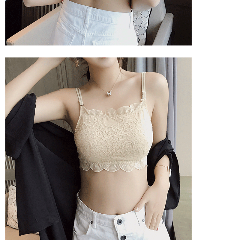 Ren làm đẹp lưng nữ mùa hè quấn ngực ống top ngắn gợi cảm tụ tập với áo lót ngực mặc áo ngực áo lót bra
