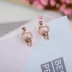 Hàn Quốc đơn giản và linh hoạt chữ số La Mã đôi nhẫn nhẫn đôi titan thép hoa hồng vàng hoa tai nữ hoa tai không gây dị ứng hoa tai trang sức - Vòng đeo tay Clasp Vòng đeo tay Clasp