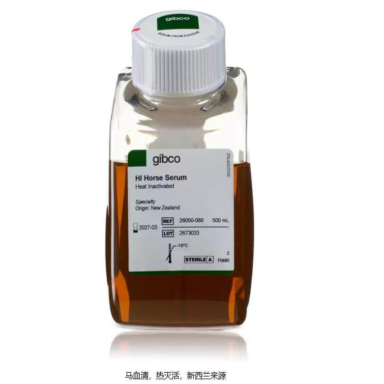 Gibco/马血清，热灭活，新西兰来源/26050070/26050088/100/500ml
