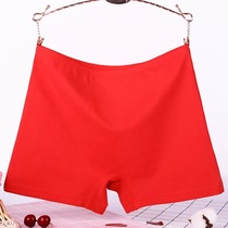 Big Code High Waist Pure Cotton Lady Flat Corner Underwear Woman Fat mm200 Catty Middle Four Corner Underpants Women Red Short Pants Head