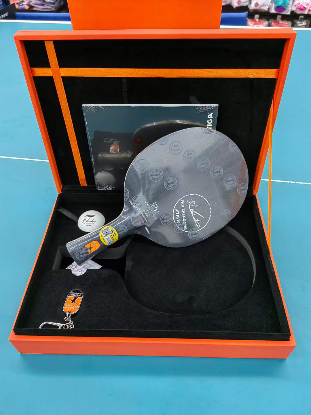 Stiga table tennis racket carbon era Fan Zhendong orange standard Stiga 12K black label table tennis bottom plate Fan Department