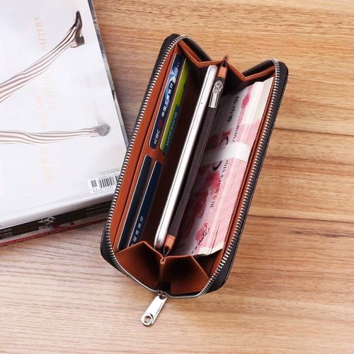 Мужской длинный бумажник с молнией, кожаная сумка с петлей на руку, кошелек, мобильный телефон, маленькая сумка клатч, крокодиловый принт