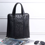 Портативная сумка на одно плечо для отдыха, крокодиловый принт, из натуральной кожи