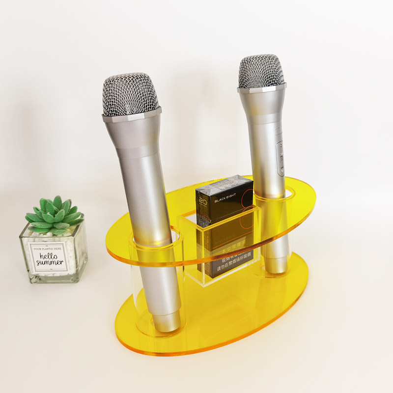 Acrylic Microphone Rack Microphone Holder KTV Supplies Smoke racks Desktop Wireless Microphone Block Idazole Desktop Pendulum