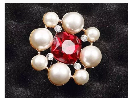 Broche femme en cristal naturel pierres semi-précieuses - Ref 1182005 Image 7