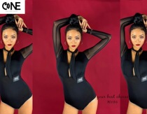 ONE Dance suit W086 lace blouse sexy Latin dance wear Morden blouse practice suit with chest cushion bottom pants