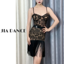 JIA DANCE Latin Dance New Lace Harness Kit Encrypted Half Body Dress Sexy National Standard Practice Suit R81