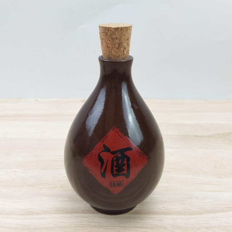Bình gốm nửa pound chai lọ kiểu cổ gốm jar rượu vang trắng chai rượu đặt trang trí sake nồi nhỏ giá để rượu