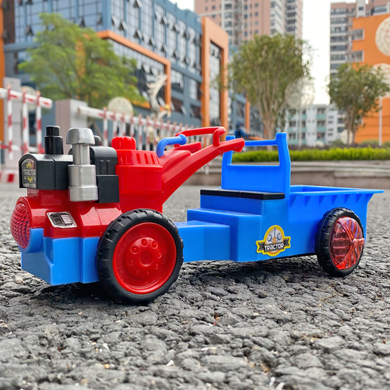 Children's Toys Electric tractors Excavator Light Music Farmer Car Transporter Male Girl Universal Farm Car