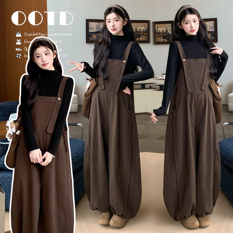 Maternity Autumn Clothing 2026 New Set, Stylish during Pregnancy, Not Obvious as Pregnant, Casual Overalls, Base Shirt, Autumn and Winter Two-Piece Set Maternity Autumn Clothing 2026 New Set, Stylish during Pregnancy, Not Obvious as Pregnant, Casual Overalls, Base Shirt, Autumn and Winter Two-Piece Set