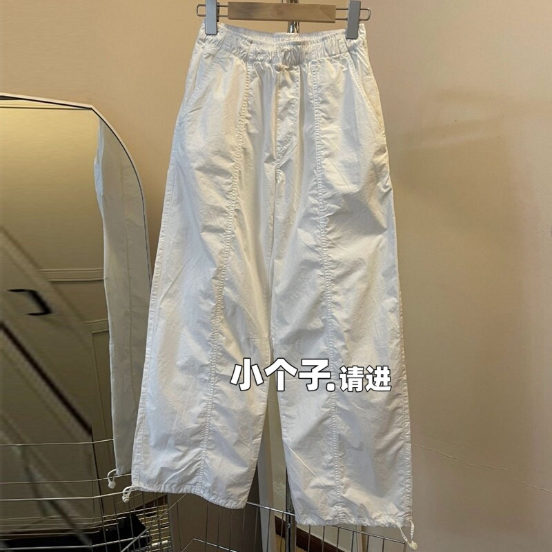 Summer 2026 New Ice Silk Quick-Drying Cargo Pants for Petite Women 150cm, Jogger Pants, Casual Straight-Leg Long Pants Summer 2026 New Ice Silk Quick-Drying Cargo Pants for Petite Women 150cm, Jogger Pants, Casual Straight-Leg Long Pants