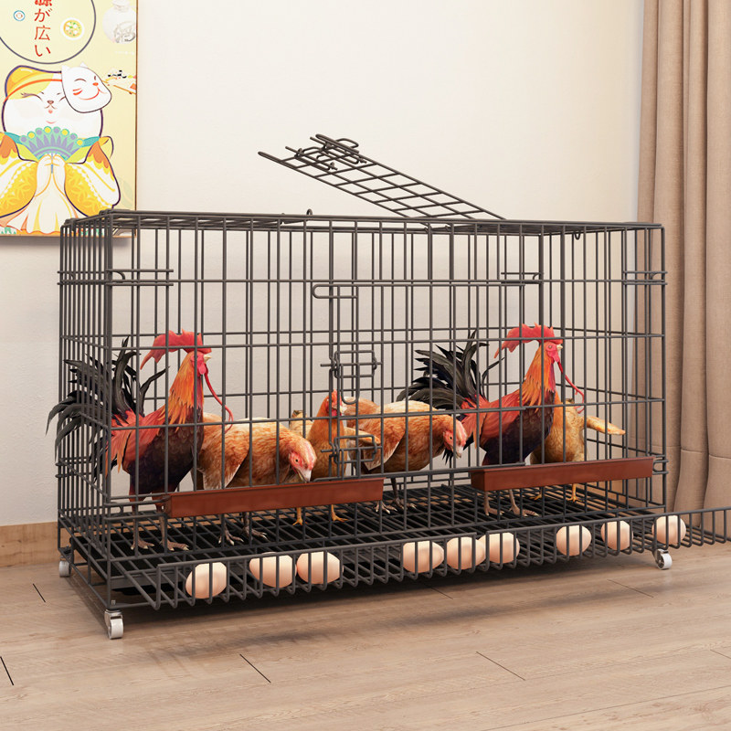Chicken cage Home Domestic Chicken Cage Large Number Special large number Automatic Qing manure Folding breeding cage Chicken House Barbed Wire Duck Goose Cage-Taobao