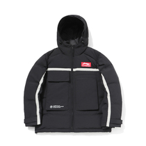 Li Ning 2020 winter new sports fashion mens white duck down warm hooded down jacket AYMQ215