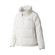 Li Ning 2020 winter new training series womens white duck down short down jacket AYMQ514