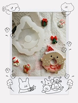 Cute Expression Donut DIY Glue Quicksand Silicone Mold 097