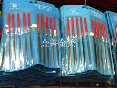 Sino-Japanese joint venture pot 3 TSUBOSAN 4 * 160mm 10 set plastic handle plastic plastic plastic file CNF410