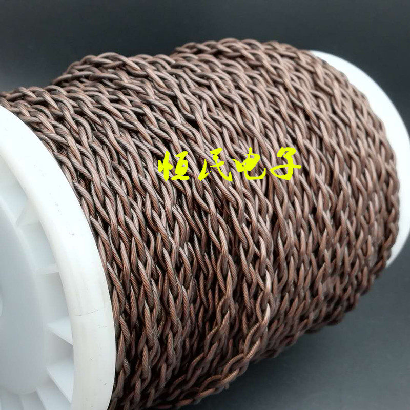 Fever grade high purity oxygen - free copper 4 shares plus coarse headphones upgrade line multiple strand OD4 5 - 5 0 antique copper color
