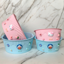Large 3 baby cartoon household bathroom pupil dormitory baby plastic basin