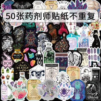 50 Pharmacist Pharmacist Doodle Sticker Luggage Sticker Touring Case Waterproof Sticker Decorative Sticker Set