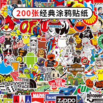 200 Tide brand logo luggage luggage sticker tie rod suitcase laptop sticker computer waterproof decorative stickers