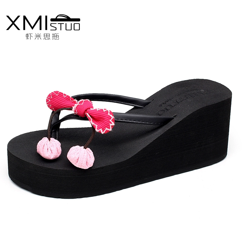 Mùa hè dép cao gót mới với dép mỏng nữ handmade DIY không trượt flip-flops Bà dép bãi biển dép và 