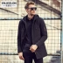 British Siren 2019 mùa đông áo khoác cotton mới cho nam và áo khoác dài cotton trung bình cho nam - Bông Bông